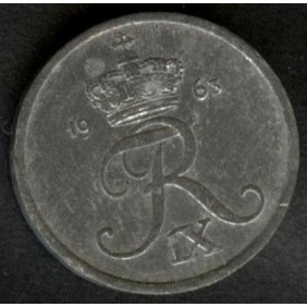 DENMARK 1 Ore 1963 zinc