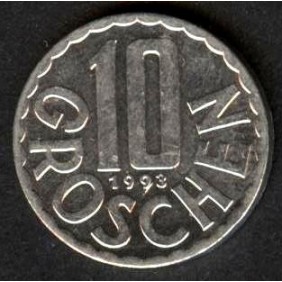 AUSTRIA 10 Groschen 1993