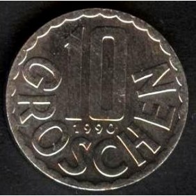 AUSTRIA 10 Groschen 1990