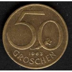 AUSTRIA 50 Groschen 1963