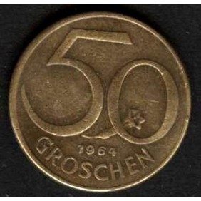 AUSTRIA 50 Groschen 1964