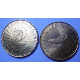 MACEDONIA 2 Denari 1993