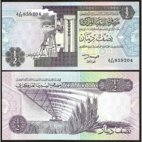 LIBYA 1/2 Dinar 1991