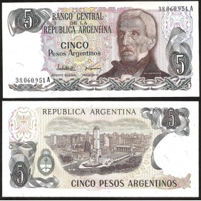 ARGENTINA 5 Pesos 1983