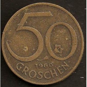 AUSTRIA 50 Groschen 1960