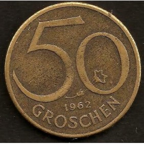 AUSTRIA 50 Groschen 1962