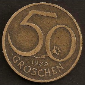 AUSTRIA 50 Groschen 1959