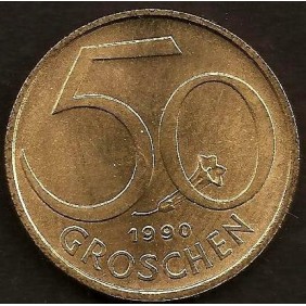 AUSTRIA 50 Groschen 1990