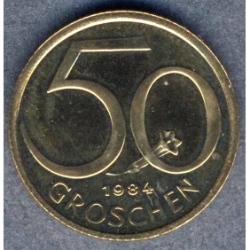 AUSTRIA 50 Groschen 1984