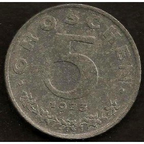 AUSTRIA 5 Groschen 1973
