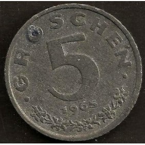 AUSTRIA 5 Groschen 1965