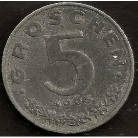 AUSTRIA 5 Groschen 1963