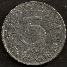 AUSTRIA 5 Groschen 1964