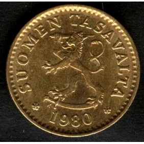 FINLAND 10 Pennia 1980