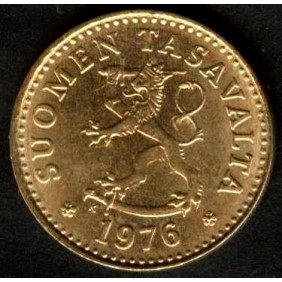 FINLAND 10 Pennia 1976