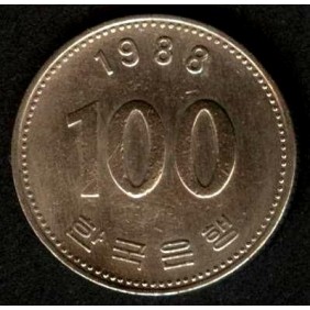 SOUTH KOREA 100 Won 1988