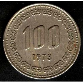 SOUTH KOREA 100 Won 1973