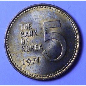 SOUTH KOREA 5 Won 1971