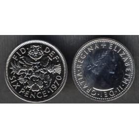 GREAT BRITAIN 6 Pence 1970...