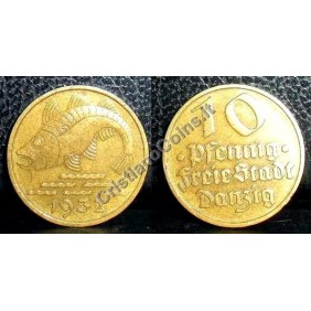 DANZIG 10 Pfennig 1932