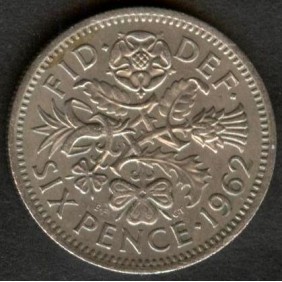 GREAT BRITAIN 6 Pence 1962