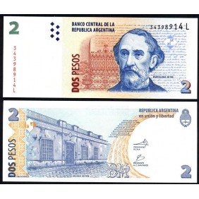 ARGENTINA 2 Pesos 2002 Serie L