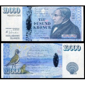 ICELAND 10.000 Kronur 2001...