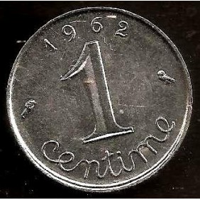 FRANCE 1 Centime 1962