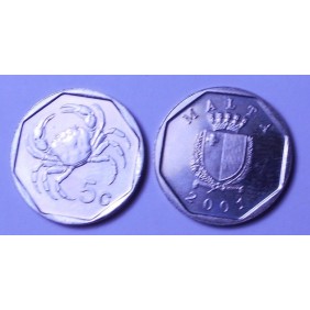 MALTA 5 Cents 2001