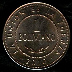 BOLIVIA 1 Boliviano 2010