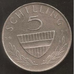 AUSTRIA 5 Schilling 1991