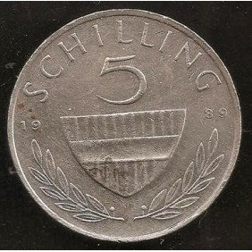 AUSTRIA 5 Schilling 1989