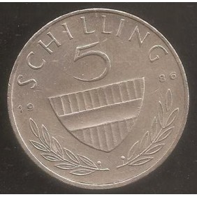 AUSTRIA 5 Schilling 1986