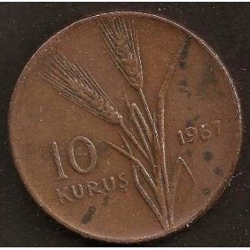 TURKEY 10 Kurus 1967