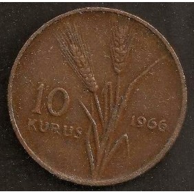 TURKEY 10 Kurus 1966