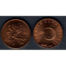 TURKEY 5 Kurus 1971
