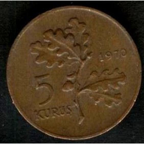 TURKEY 5 Kurus 1970