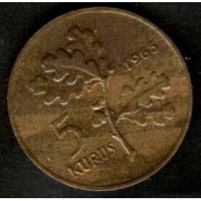 TURKEY 5 Kurus 1965