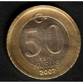 TURKEY 50 Kurus 2007...