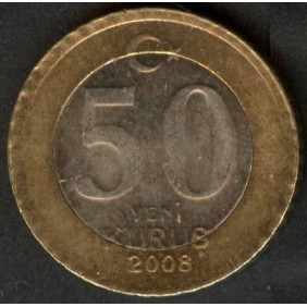 TURKEY 50 Kurus 2008...