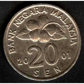 MALAYSIA 20 Sen 2001