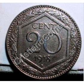 20 Centesimi 1918 ESAGONO...