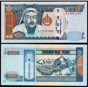 MONGOLIA 1000 Tugrik 2003