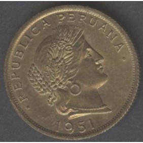 PERU 20 Centavos 1951