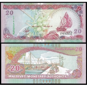 MALDIVES 20 Rufiyaa 2000