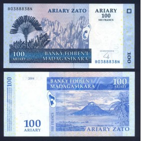 MADAGASCAR 100 Ariary 2004