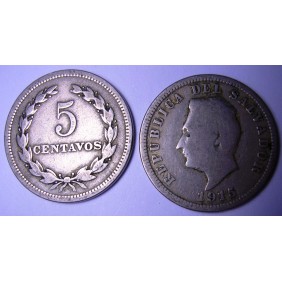 EL SALVADOR 5 Centavos 1915