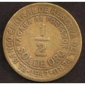 PERU 1/2 Sol 1947