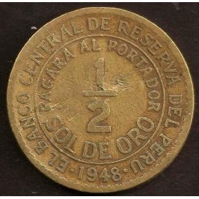 PERU 1/2 Sol 1948