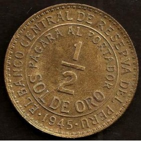 PERU 1/2 Sol 1945
